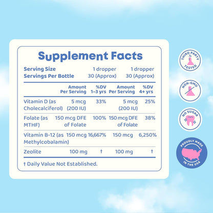 Bebe Lingo Leap Zeolite Drops – Kids’ Natural Detox Support (30 mL)