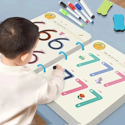 Magical Tracing Workbook: Montessori Pen Control Training for Kids | Reusable Drawing Practice Copybook