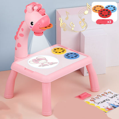 Children LED Projector Drawing Table