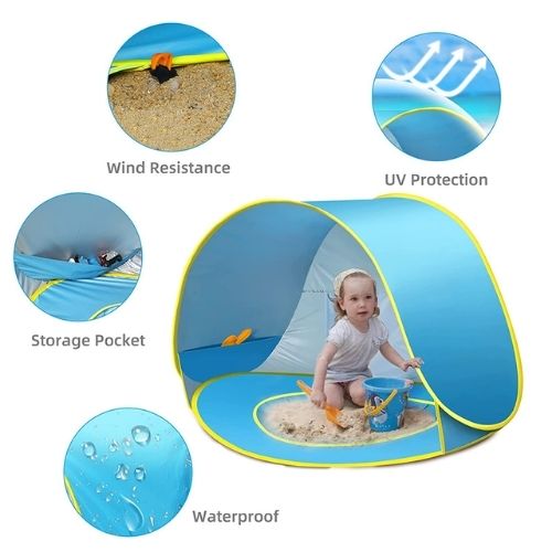 Bebe Products Portable Baby Beach Tent with UV Protection
